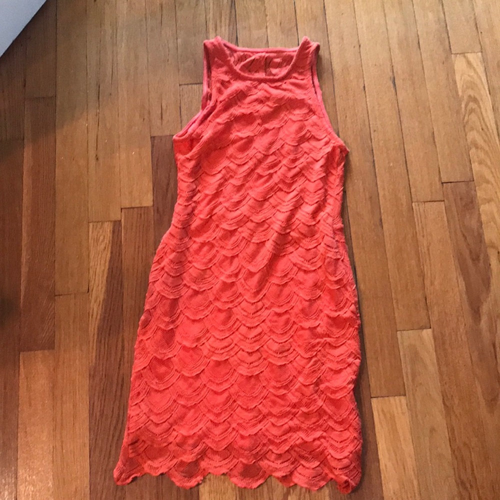 Nightcap Clothing orange lace dress